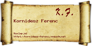 Kornidesz Ferenc névjegykártya